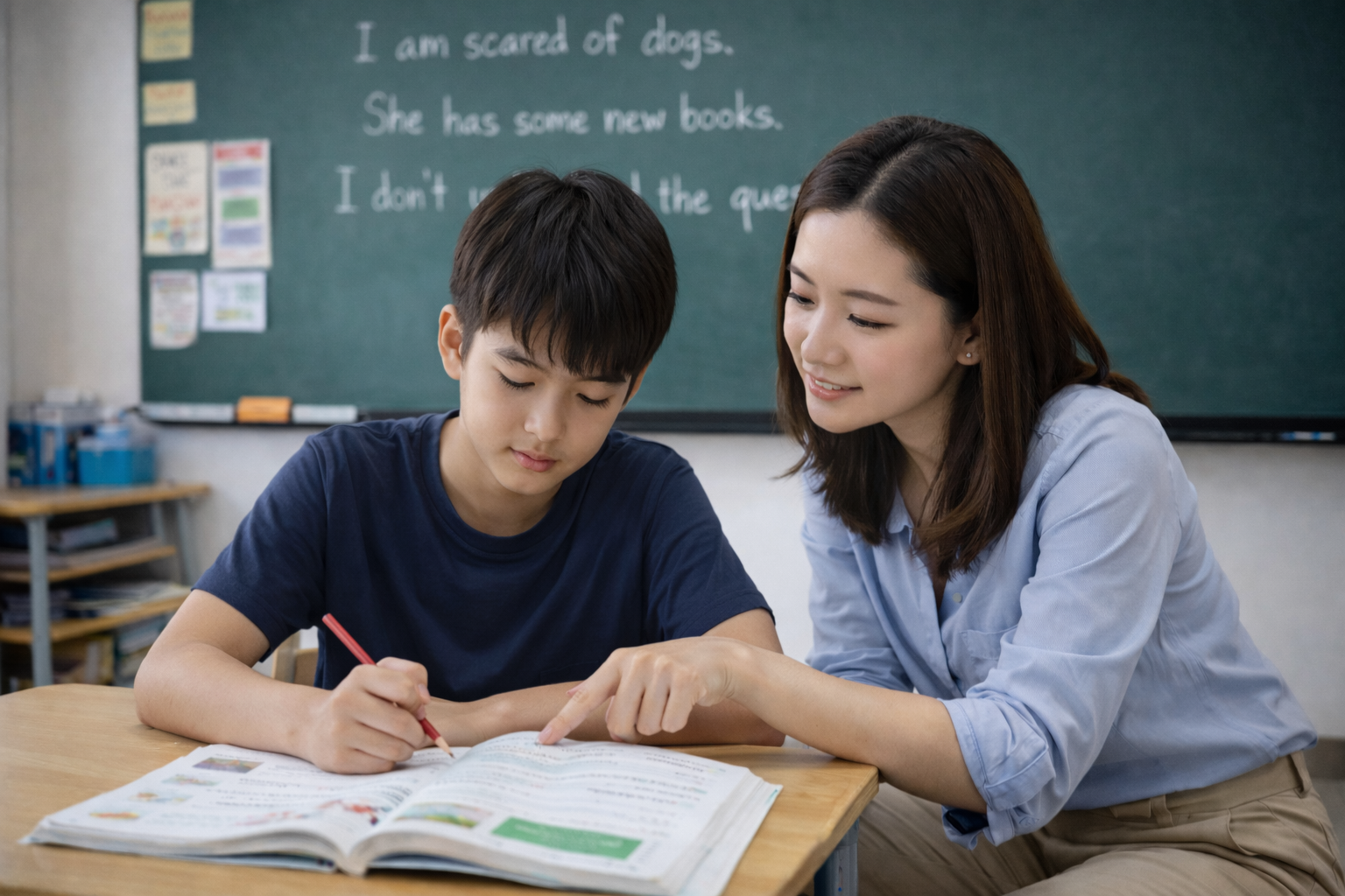 霧峰國中英語補習班老師一對一輔導學生英文學習