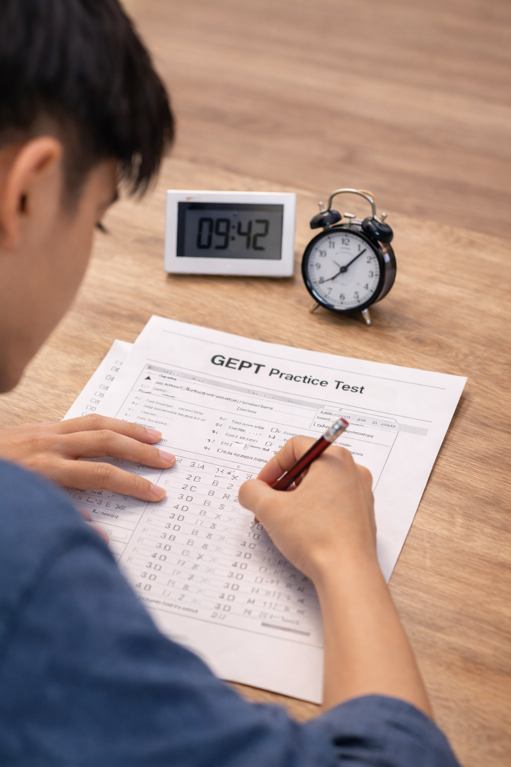 學生練習全民英檢 GEPT 模擬試題