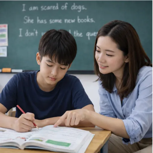 霧峰國中英語補習班老師一對一輔導學生英文學習